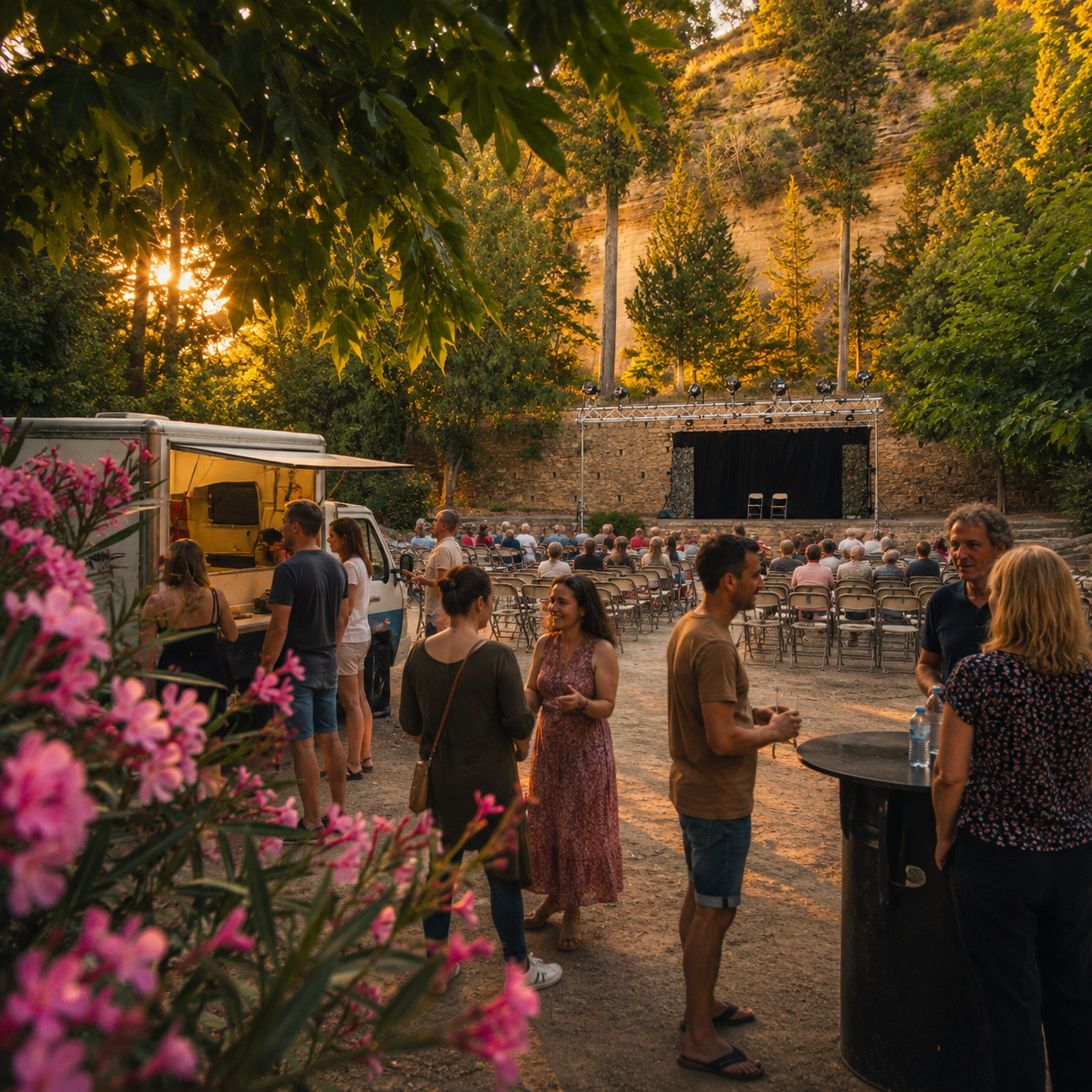 Moment convivial au Festival L’Étang de Rire à Saint-Chamas